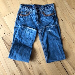 Affliction Bootcut Jeans.